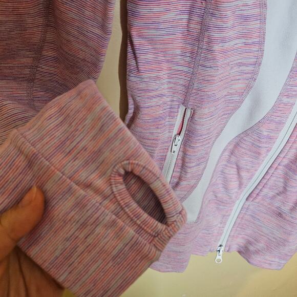 Lululemon Size 6 In Stride Jacket Wee Are From Space White April Multi Pockets - Picture 6 of 12